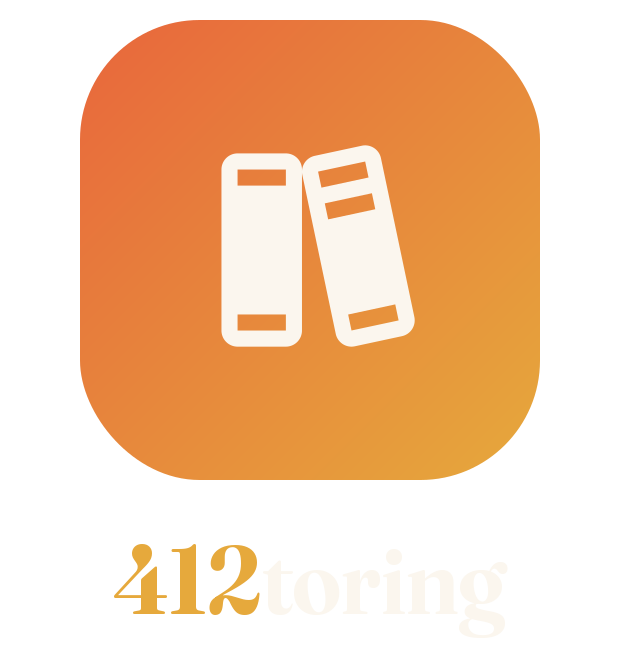 412Toring new logo — books icon and 412toring wordmark, by Pittsburgh IT
