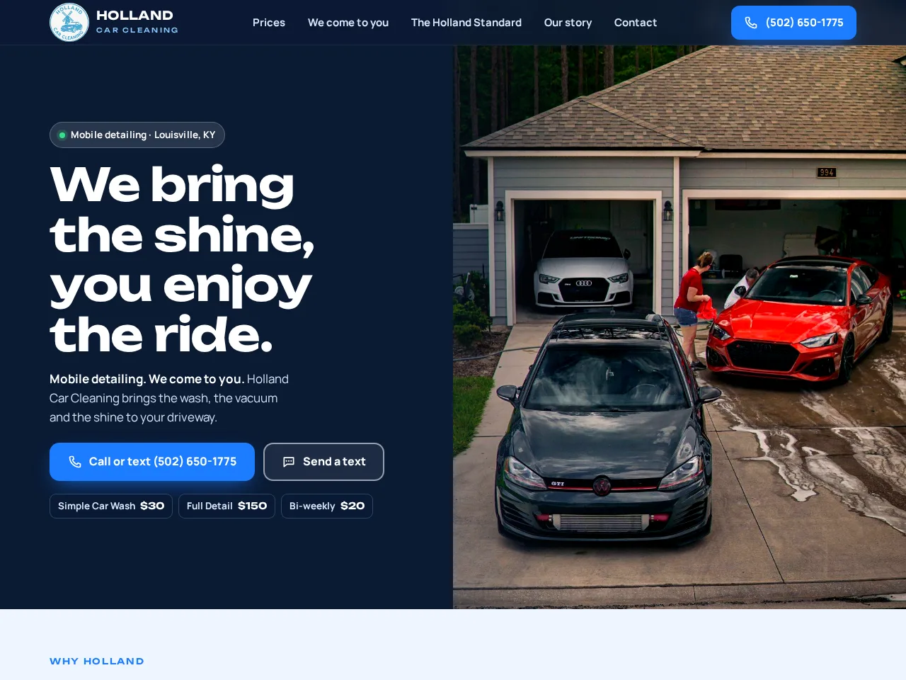 Holland Car Cleaning website now