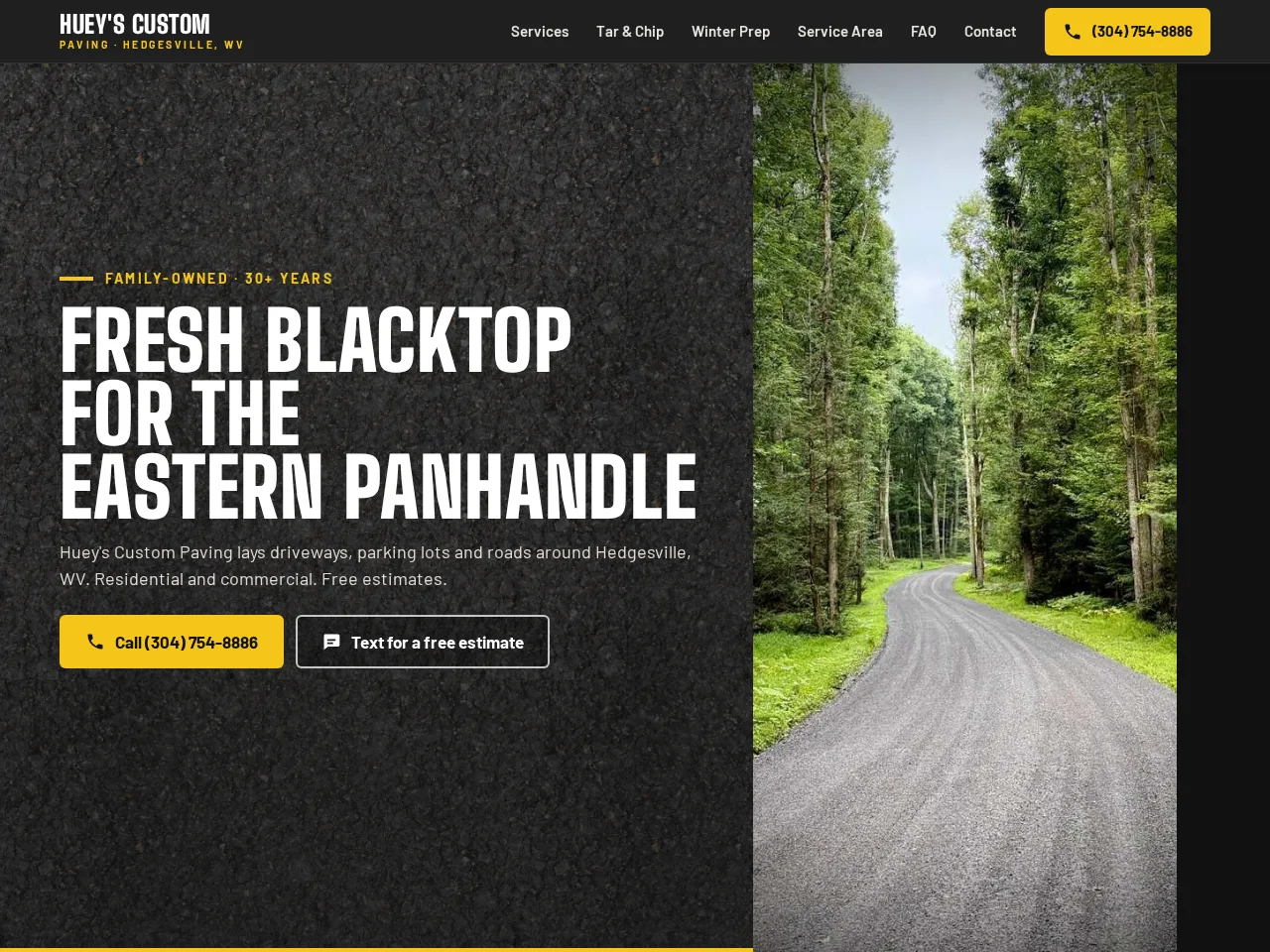 Huey&rsquo;s Custom Paving website now