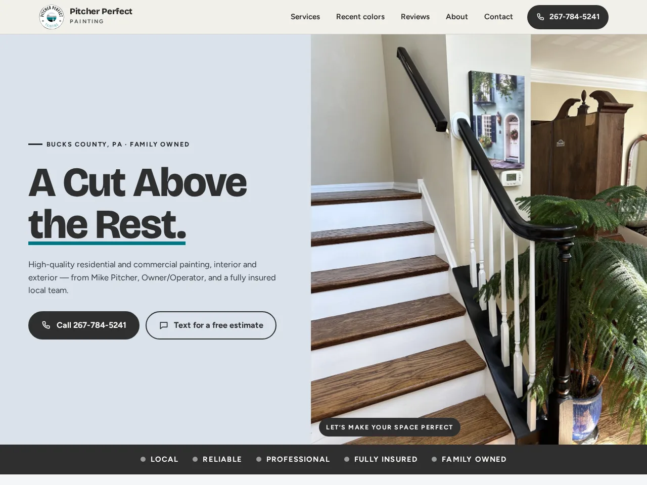 Pitcher Perfect Painting website now