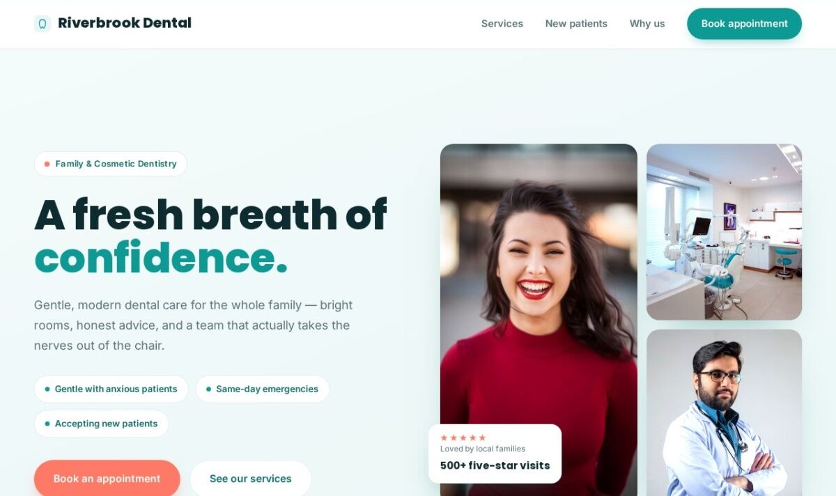dental website design — concept by Pittsburgh IT