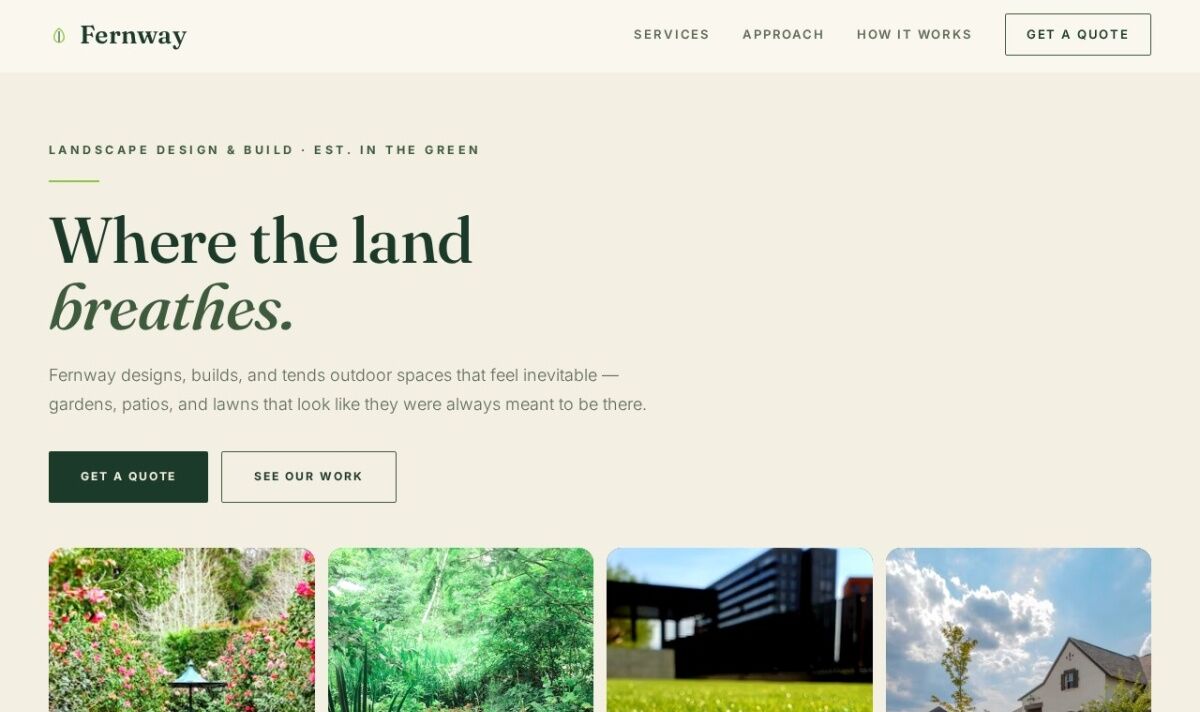 landscaping website design — concept by Pittsburgh IT