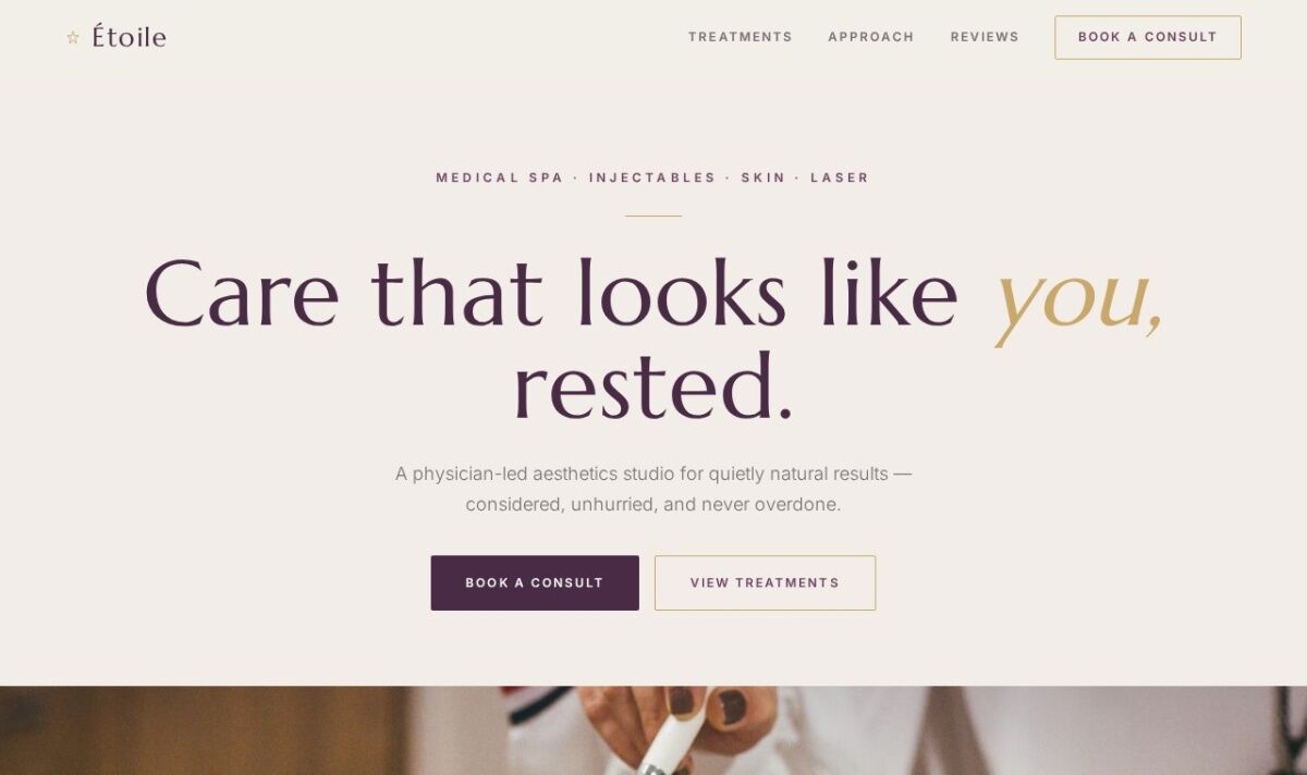 medspa website design — concept by Pittsburgh IT