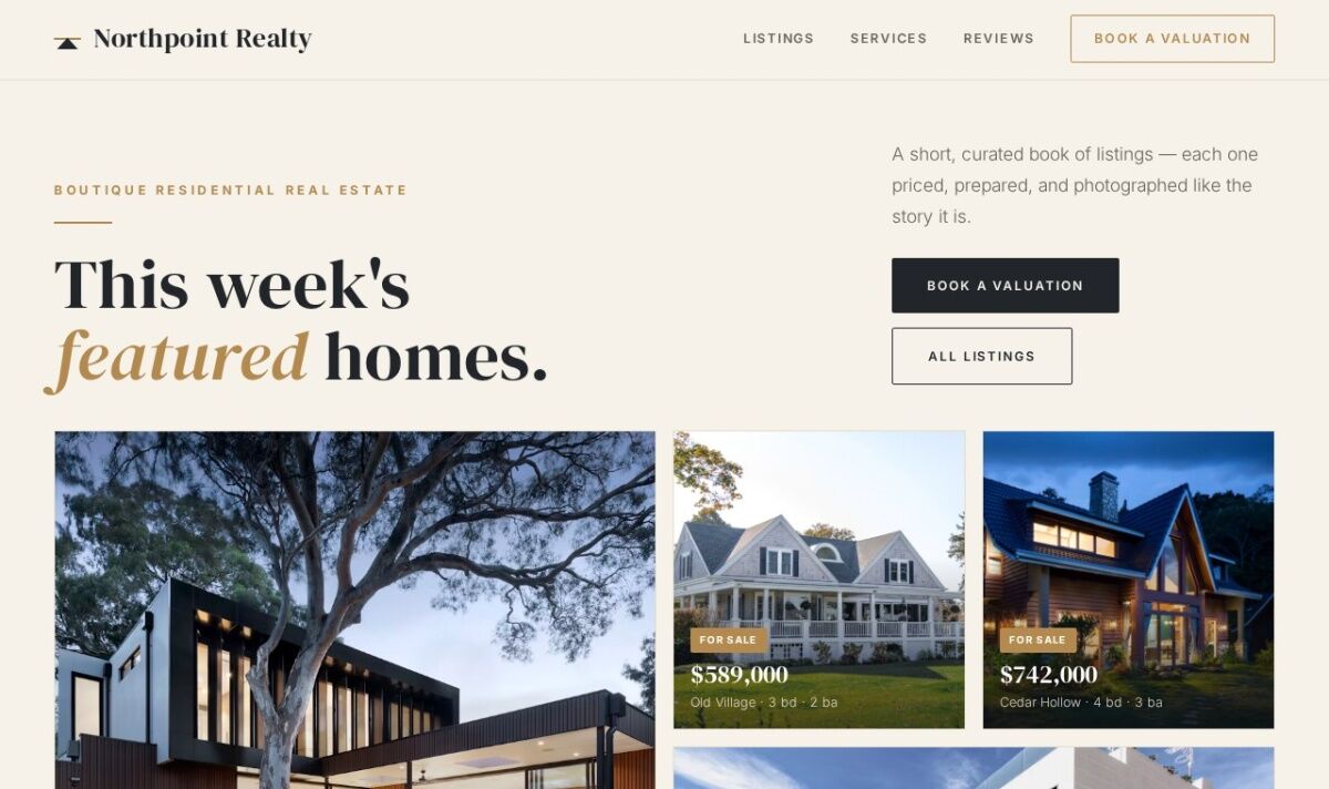 realestate website design — concept by Pittsburgh IT