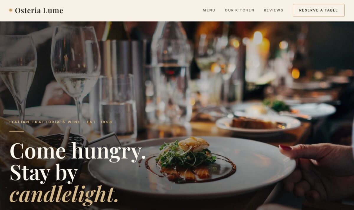 restaurant website design — concept by Pittsburgh IT