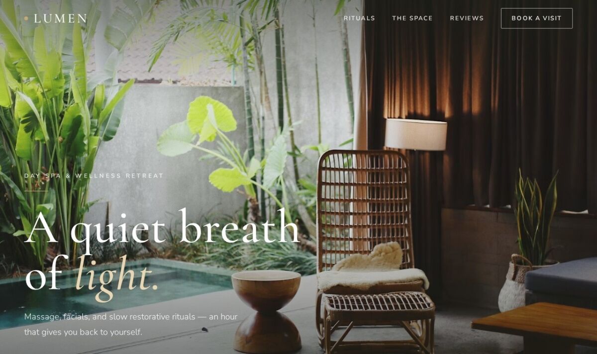 spa website design — concept by Pittsburgh IT